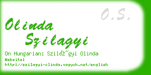 olinda szilagyi business card